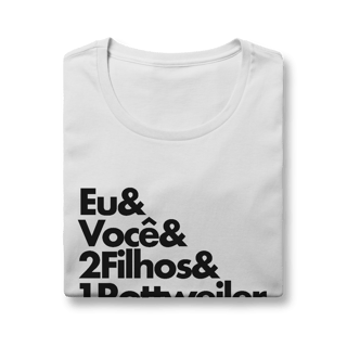 Nome do produto Baby Look 2 Filhos e 1 Cachorro Rottweiler