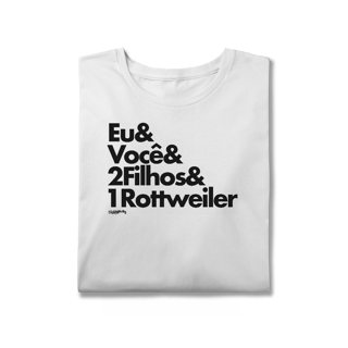 Nome do produto Camiseta Plus Size 2 Filhos e 1 Cachorro Rottweiler