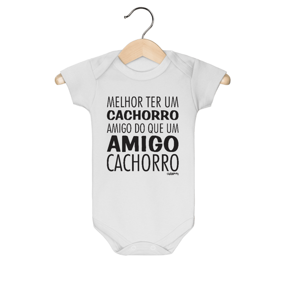 Body Bebê Cachorro Amigo ou Amigo Cachorro
