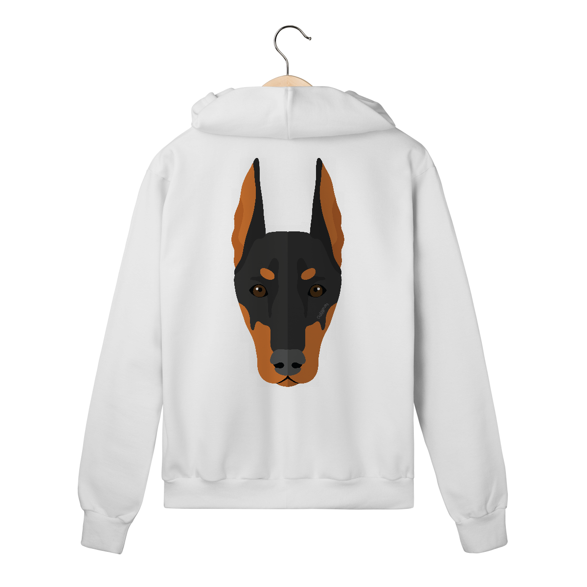 Nome do produto: Moletom com Zíper e Capuz - Doberman