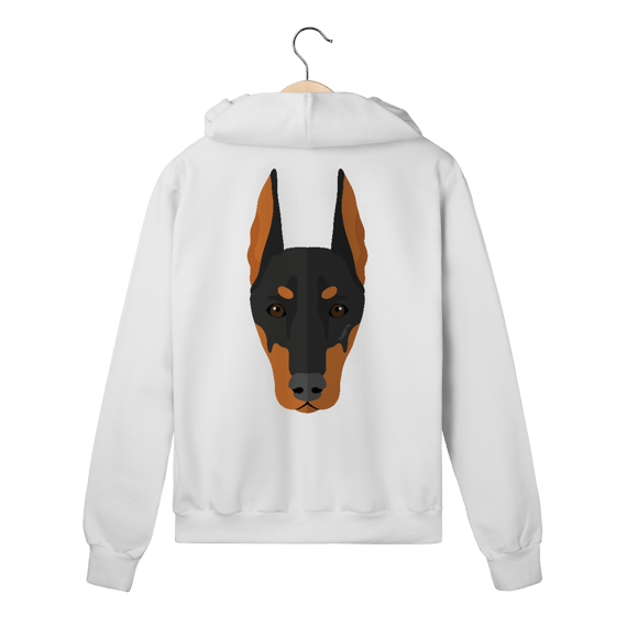 Moletom com Zíper e Capuz - Doberman