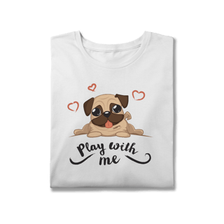Nome do produto Camiseta Plus Size Pug Play With Me