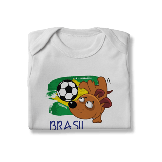Nome do produto Body Bebê Brasil - Cachorro Jogador
