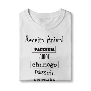 Nome do produto Camiseta Infantil Cachorro Receita Animal