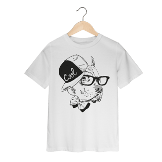 Nome do produto Camiseta Infantil Pitbull de Boné e Óculos