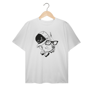 Camiseta Plus Size Pitbull de Boné e Óculos