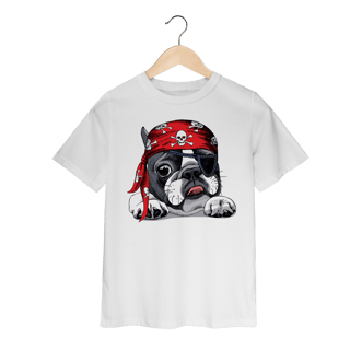Nome do produto Camiseta Infantil Bulldog Francês Pirata