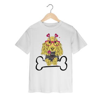 Nome do produto Camiseta Infantil Cocker de Óculos