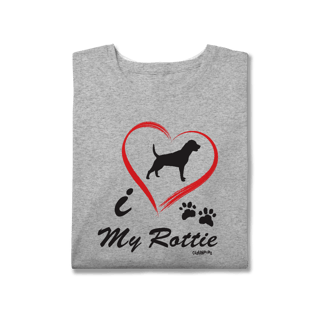 Nome do produto Camiseta Plus Size Rottweiler - I Love My Rottie