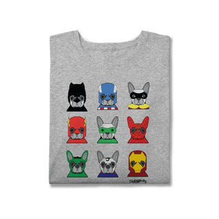Nome do produto Camiseta Plus Size Cachorros Super-Heróis