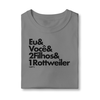 Nome do produto Camiseta Infantil 2 Filhos e 1 Cachorro Rottweiler