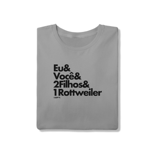 Nome do produto Camiseta 2 Filhos e 1 Cachorro Rottweiler