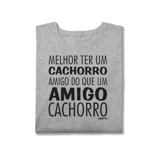 Nome do produto Camiseta Plus Size Cachorro Amigo ou Amigo Cachorro