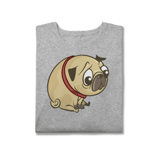 Nome do produto Camiseta Plus Size Pug Carente