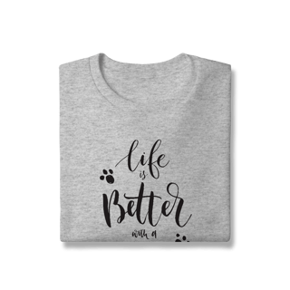 Nome do produto Moletom Blusão Life is Better With a Dog