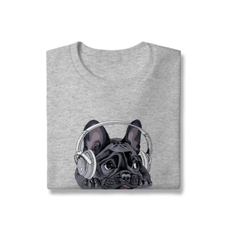 Nome do produto Moletom Blusão Bulldog Francês Ouvindo Música