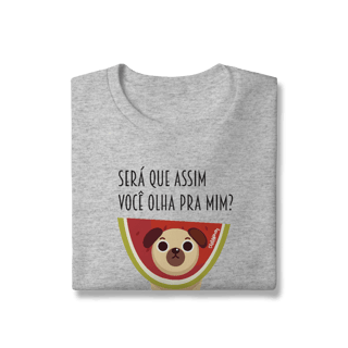 Nome do produto Moletom Blusão Cachorro Melancia - Será Que Assim Você Olha Pra Mim?