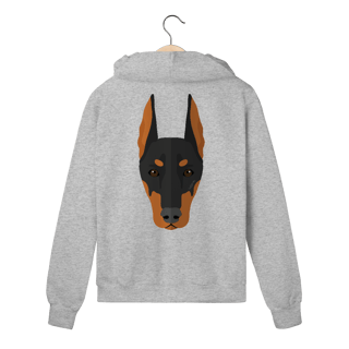 Nome do produto Moletom com Zíper e Capuz - Doberman