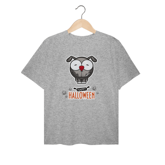 Camiseta Plus Size Happy Halloween Cartoon Doggy
