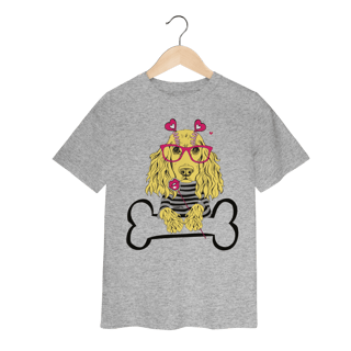Nome do produto Camiseta Infantil Cocker de Óculos