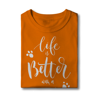 Nome do produto Camiseta Infantil Life is Better With a Dog