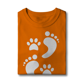Nome do produto Camiseta Infantil Cachorro Pegadas