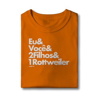 Nome do produto Camiseta Infantil 2 Filhos e 1 Cachorro Rottweiler