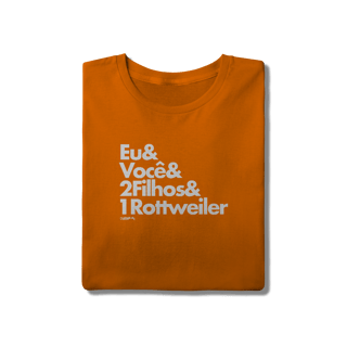 Nome do produto Camiseta 2 Filhos e 1 Cachorro Rottweiler