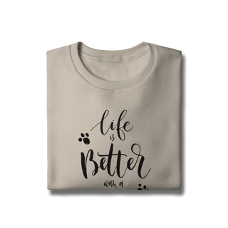 Nome do produto Moletom Blusão Life is Better With a Dog