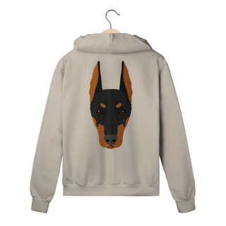 Nome do produto Moletom com Zíper e Capuz - Doberman