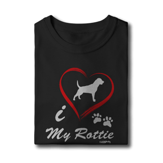 Nome do produto Camiseta Infantil Rottweiler - I Love My Rottie