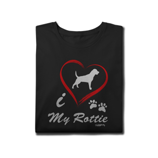 Nome do produto Camiseta Plus Size Rottweiler - I Love My Rottie
