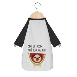 Nome do produto Camiseta para Cachorro Melancia - Será Que Assim Você Olha Pra Mim?