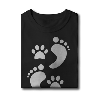 Nome do produto Camiseta Infantil Cachorro Pegadas