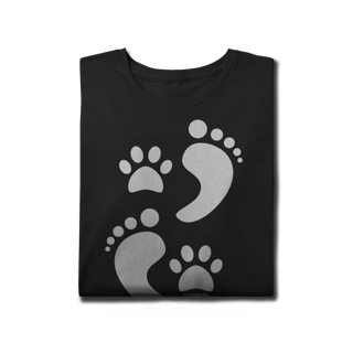 Nome do produto Camiseta Plus Size Cachorro Pegadas
