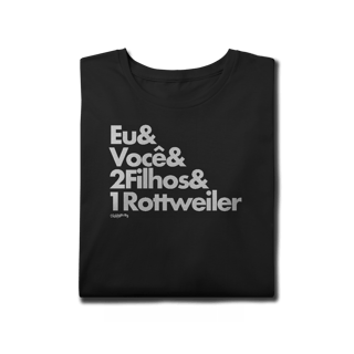 Nome do produto Camiseta Plus Size 2 Filhos e 1 Cachorro Rottweiler