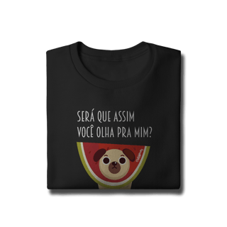 Nome do produto Moletom Blusão Cachorro Melancia - Será Que Assim Você Olha Pra Mim?