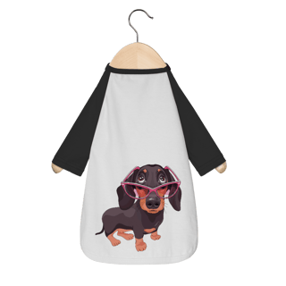 Nome do produto Camiseta para Cachorro - Dachshund de Óculos