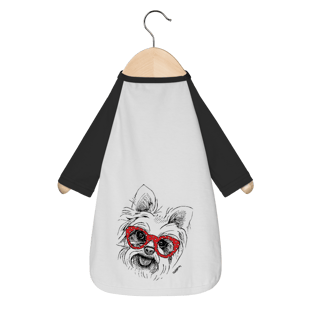 Nome do produto Camiseta para Cachorro - Yorkshire de Óculos