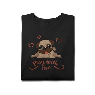 Nome do produto Camiseta Plus Size Pug Play With Me
