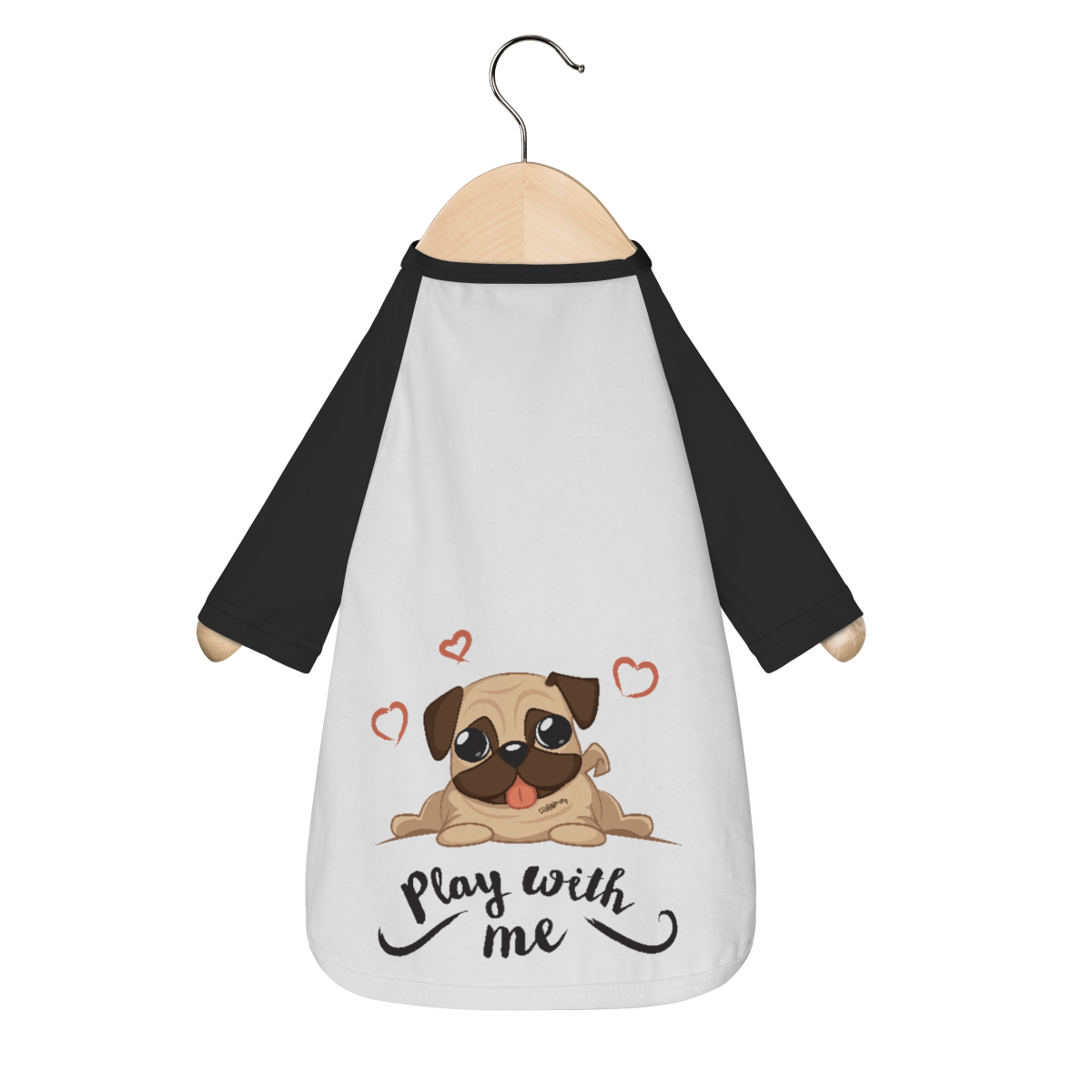 Nome do produto: Camiseta para Cachorro - Pug Play With Me