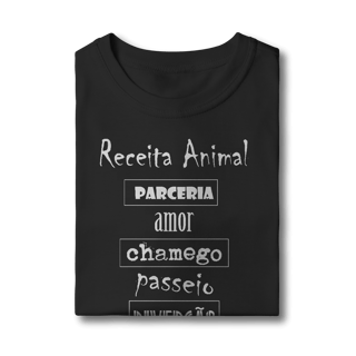 Nome do produto Camiseta Infantil Cachorro Receita Animal