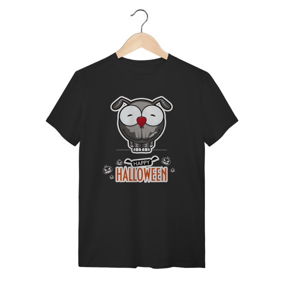 Camiseta Happy Halloween Cartoon Doggy