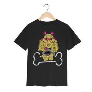 Nome do produto Camiseta Infantil Cocker de Óculos