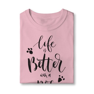 Nome do produto Camiseta Infantil Life is Better With a Dog