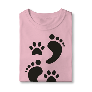 Nome do produto Camiseta Infantil Cachorro Pegadas