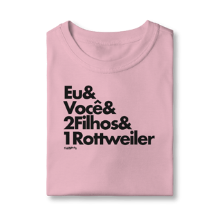 Nome do produto Camiseta Infantil 2 Filhos e 1 Cachorro Rottweiler