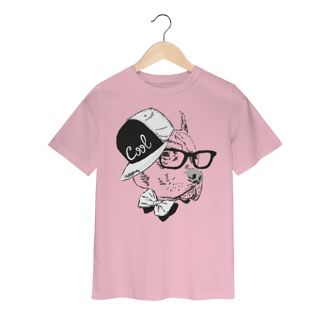 Nome do produto Camiseta Infantil Pitbull de Boné e Óculos
