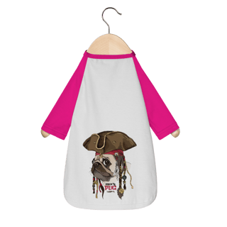Nome do produto Camiseta para Cachorro - Pug Pirata
