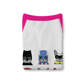 Nome do produto Camiseta para Cachorro - Super-Heróis